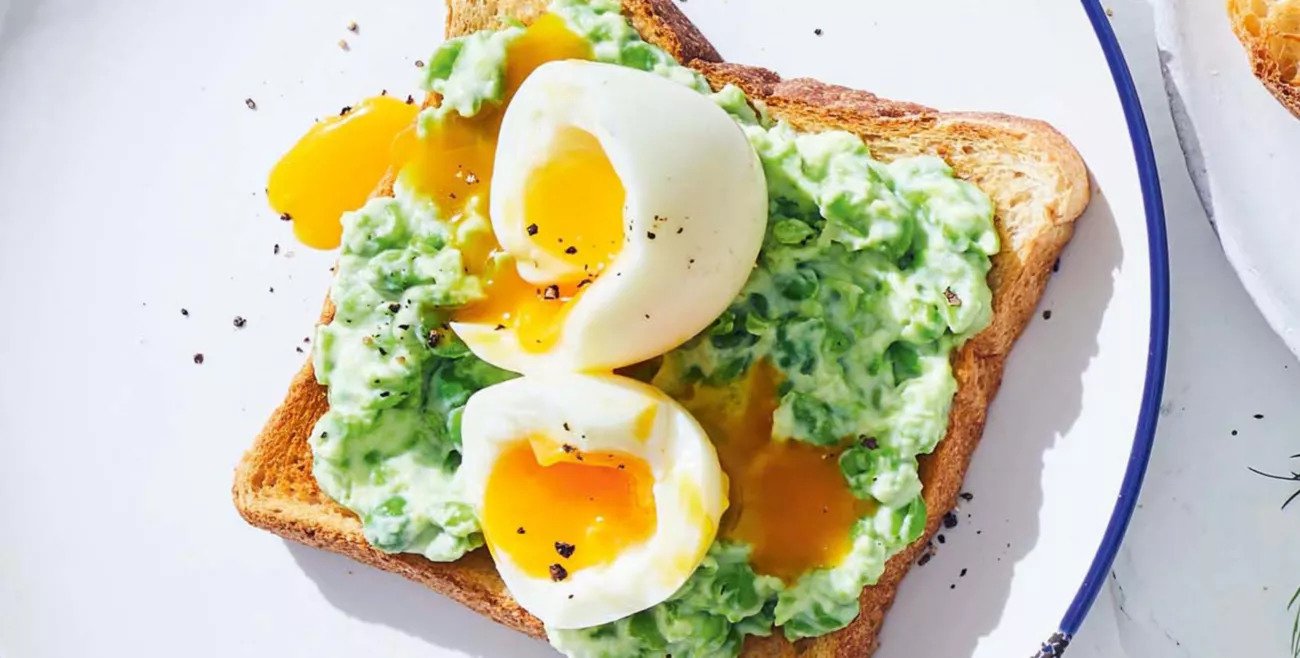 Eggs-and-Smashed-Peas-On-Toast Eggs & Smashed Peas On Toast
