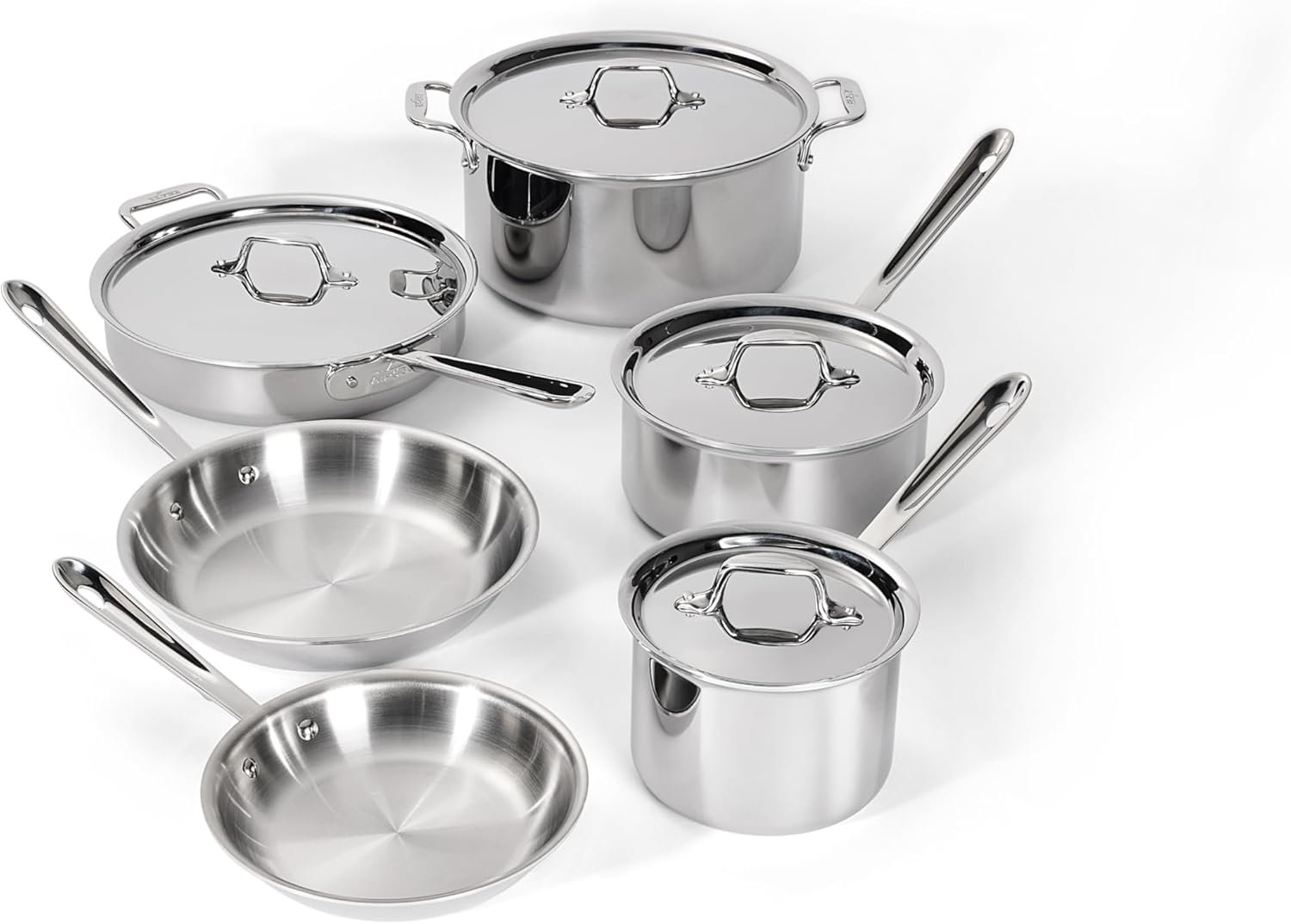 All-Clad D3 Tri-Ply Stainless Steel 10-Piece Pro Grade Set