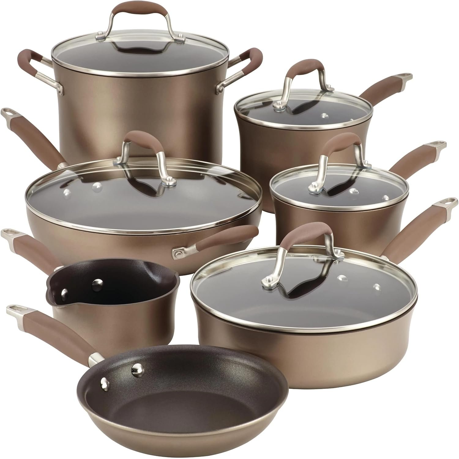 Anolon Advanced 12-Piece Hard-Anodized Nonstick Cookware Set