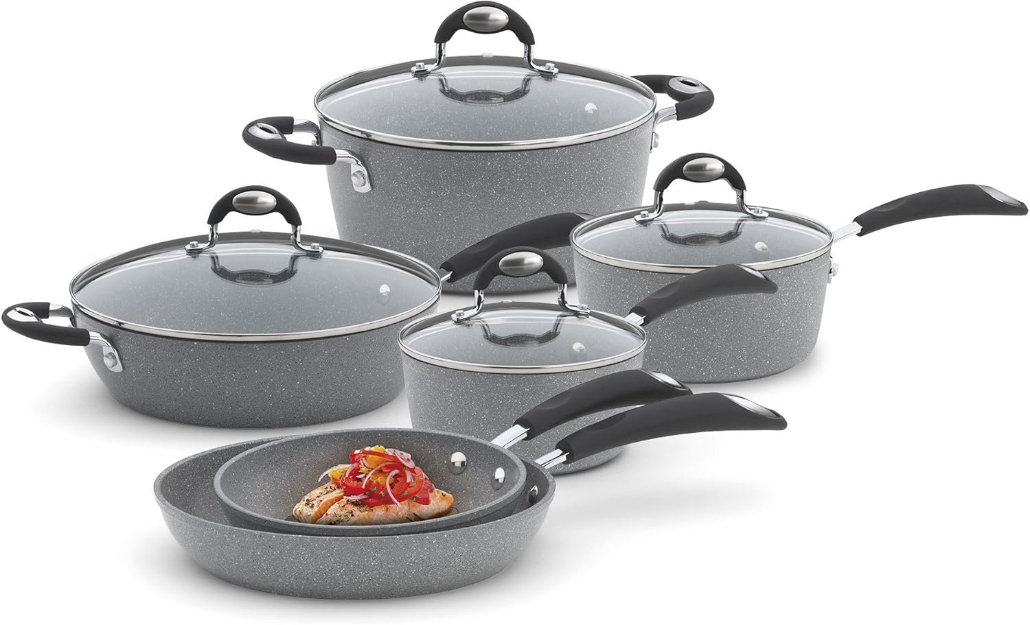 Bialetti Granito Nonstick 10-Piece Cookware Set