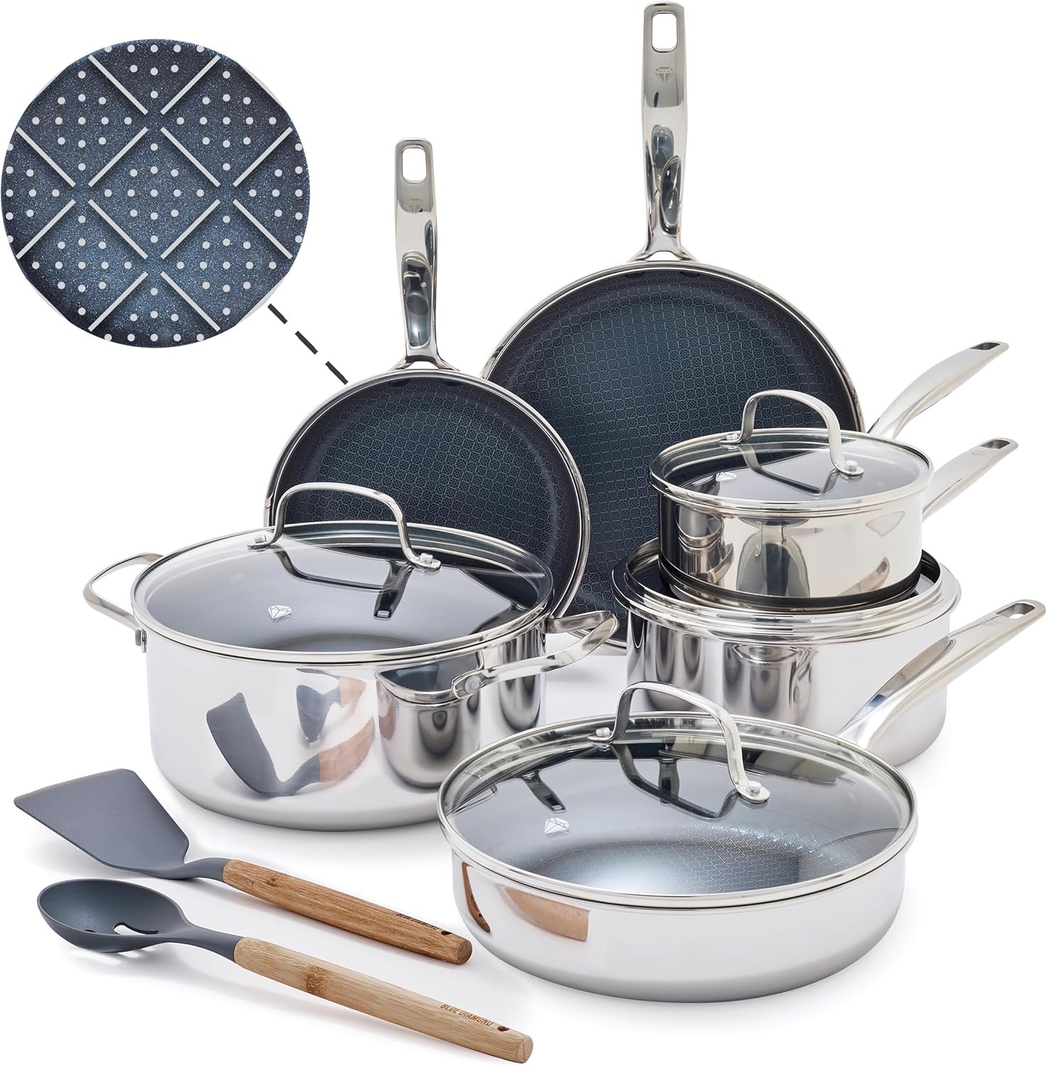 Blue Diamond 12-Piece Ceramic Nonstick Set
