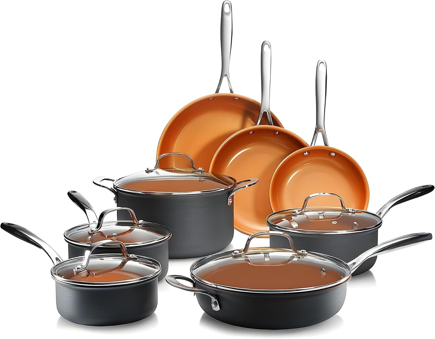 Gotham Steel 13-Piece Hard Anodized Ceramic Cookware Set