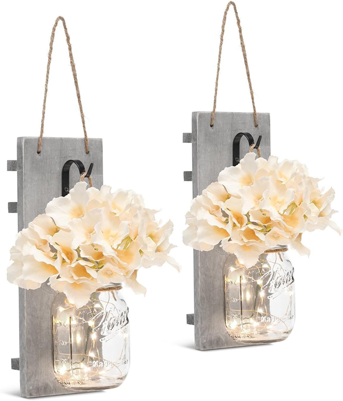 HAchoo Rustic Wall Mason Jar Decoration