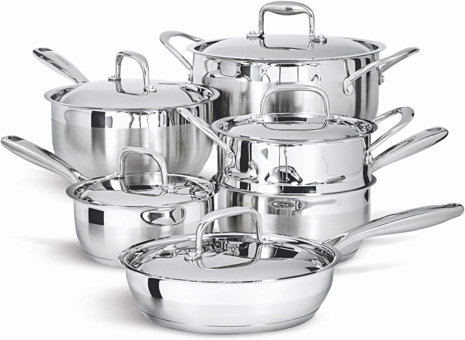 Paderno Classic Stainless Steel 11-Piece Cookware Set