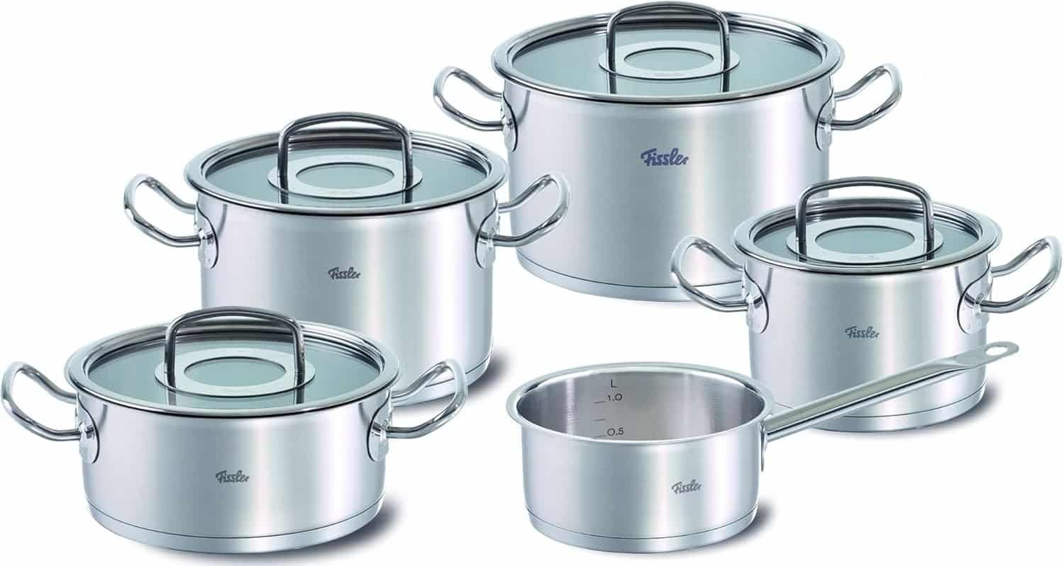 Fissler Stainless Steel 9-Piece Cooking-Pot-Set